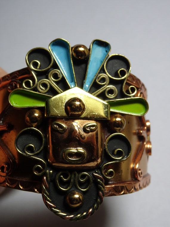 Mexico Warrior Cuff Bracelet – Copper, Brass, and… - image 7