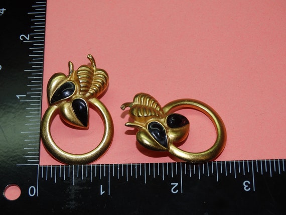 1980's Gold Tone Leaf Post Earrings, Fally Leaves… - image 5