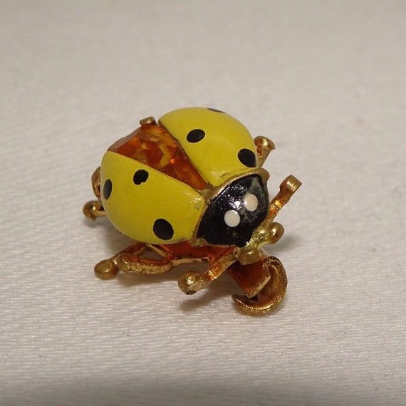 Sweet Little Yellow Lady Bug Pin, Yellow Lady Bug,