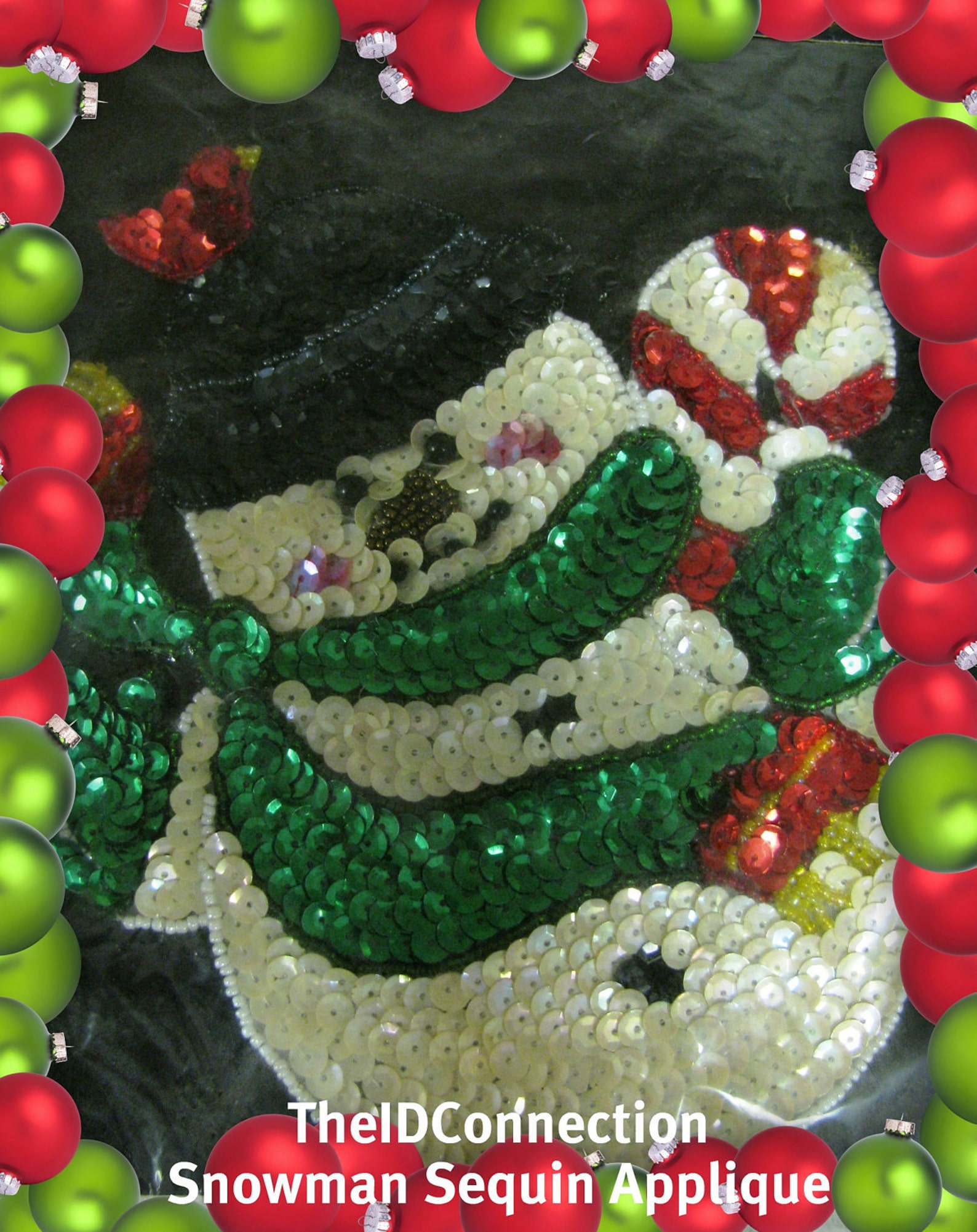 Christmas Snowman Sequin Applique clothing Embellishment Etsy