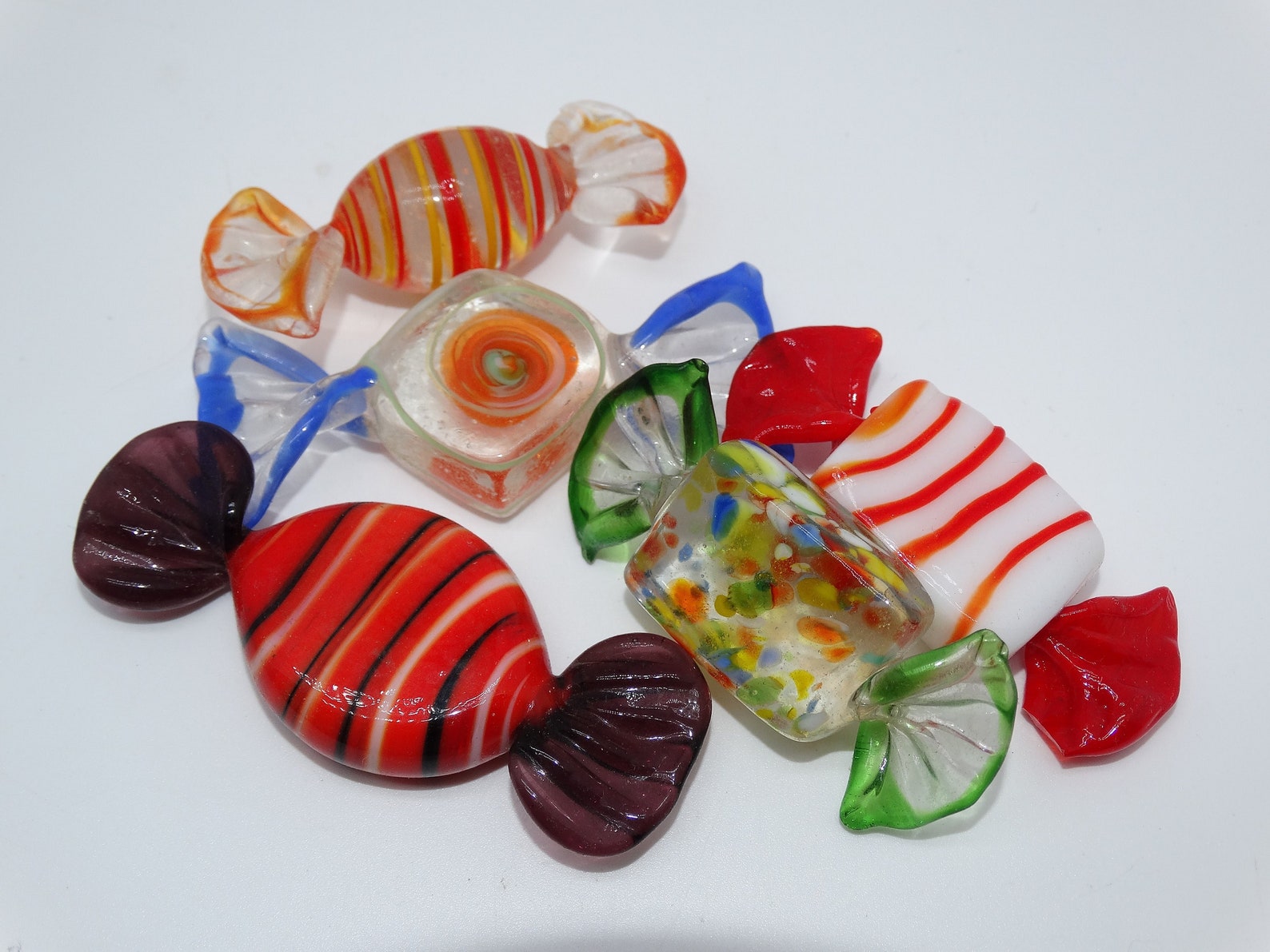 Vintage Glass Wrapped Candy Murano Glass Candy Holiday Etsy