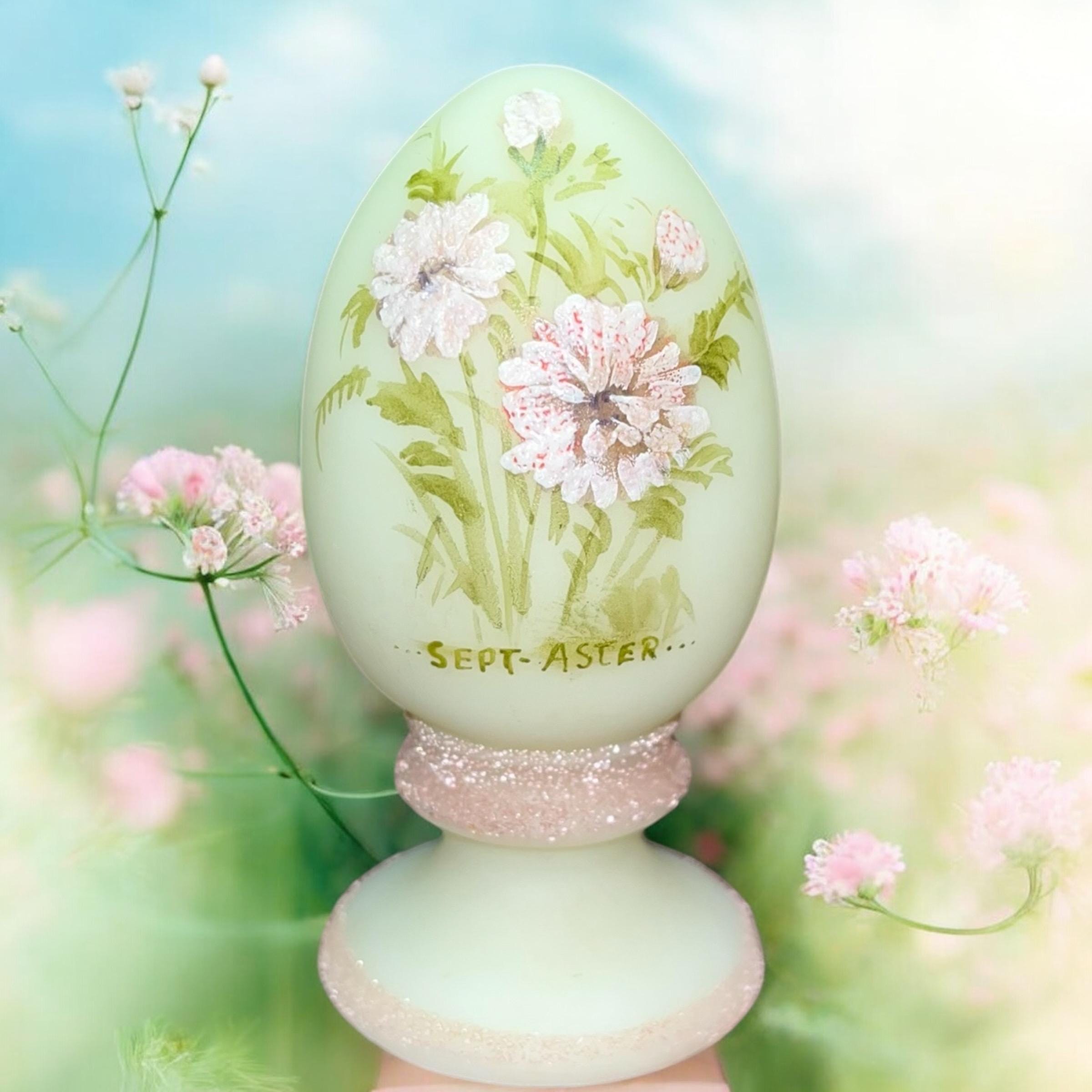 Fenton Uranium Glass Eggs - Etsy