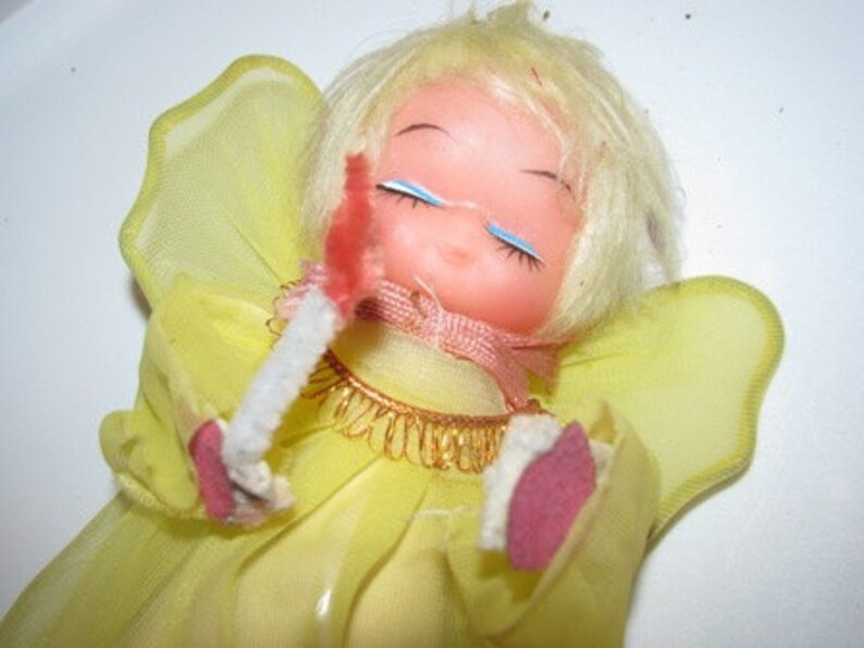 vintage angel tree topper 1960