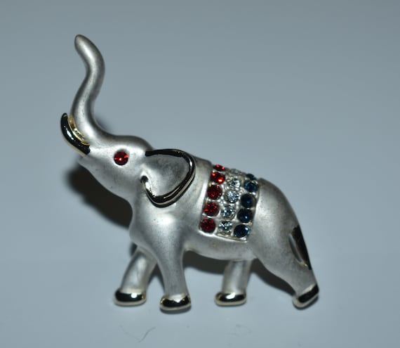 Vintage Republican Elephant Pin, Gray Elephant, R… - image 1