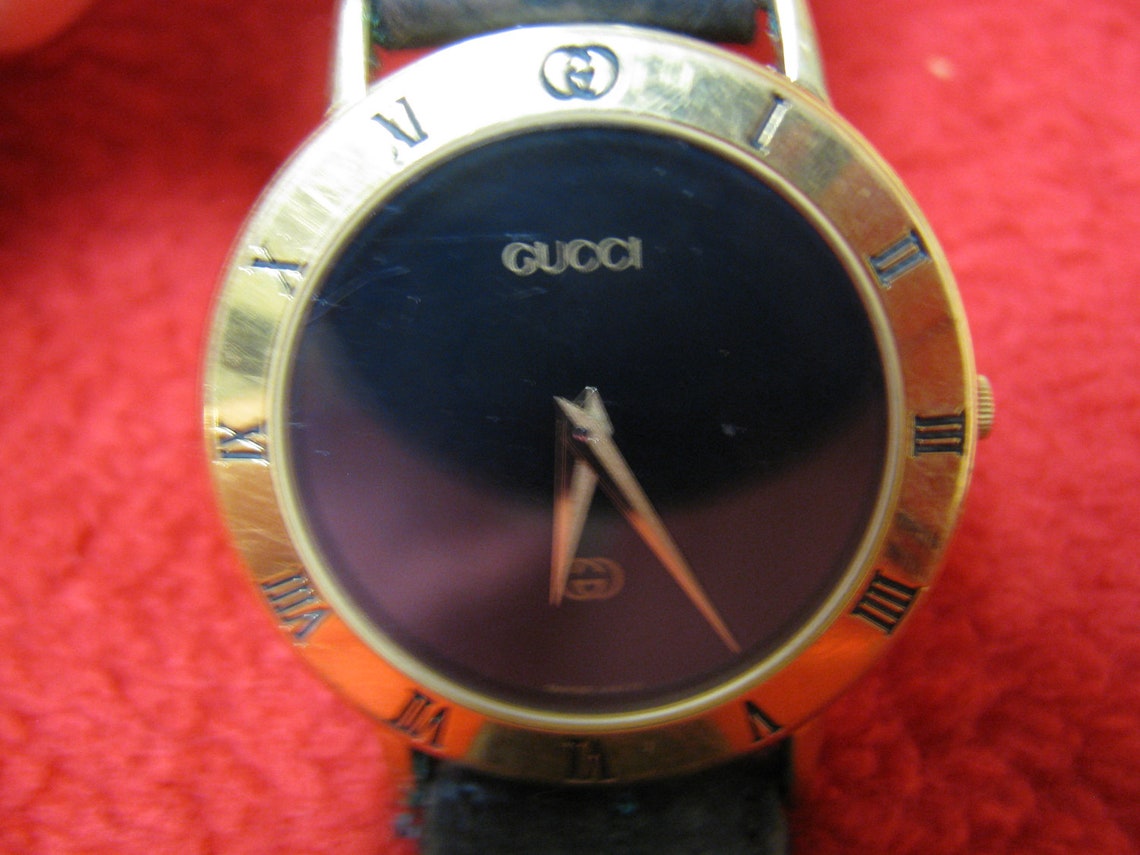 Vintage Mens Gucci Watch 3000M Mens Jewelry Etsy