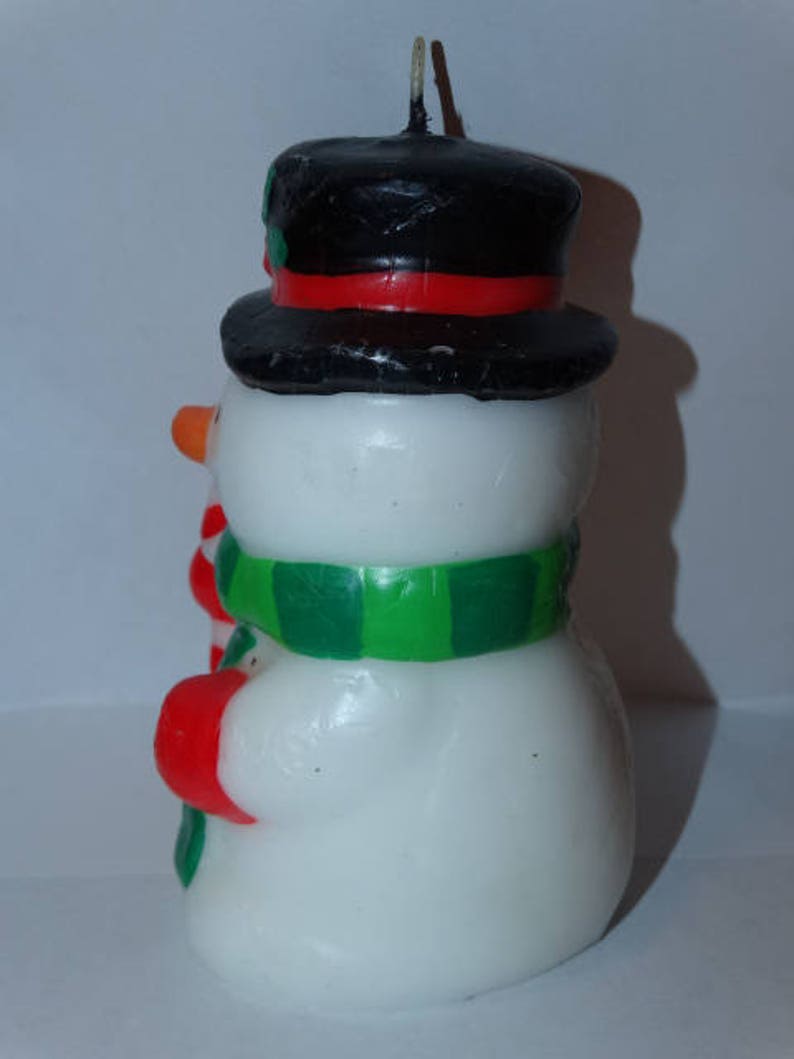 Vintage Snowman Candle Frosty Snowman Candle Gurley Like Etsy