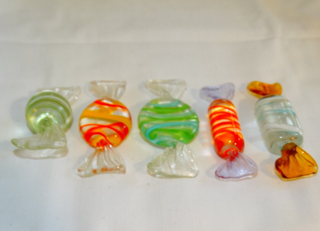 Vintage Glass Wrapped Candy Murano Glass Candy Holiday Etsy