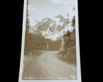 1930s Mt. Shuksan from Mt. Baker Highway RPPC | Ellis #150 | Whatcom County Washington Real Photo Postcard