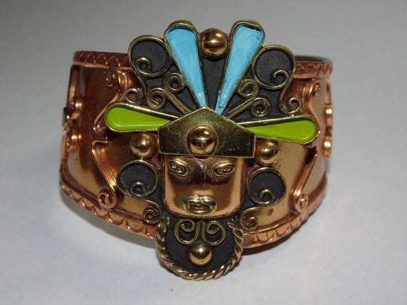 Mexico Warrior Cuff Bracelet – Copper, Brass, and… - image 6