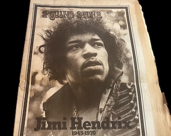 Rolling Stone Magazine #68 October 15 1970 Jimi Hendrix Memorial Cover Vintage Music Magazine Rock History Collectible, Newspaper