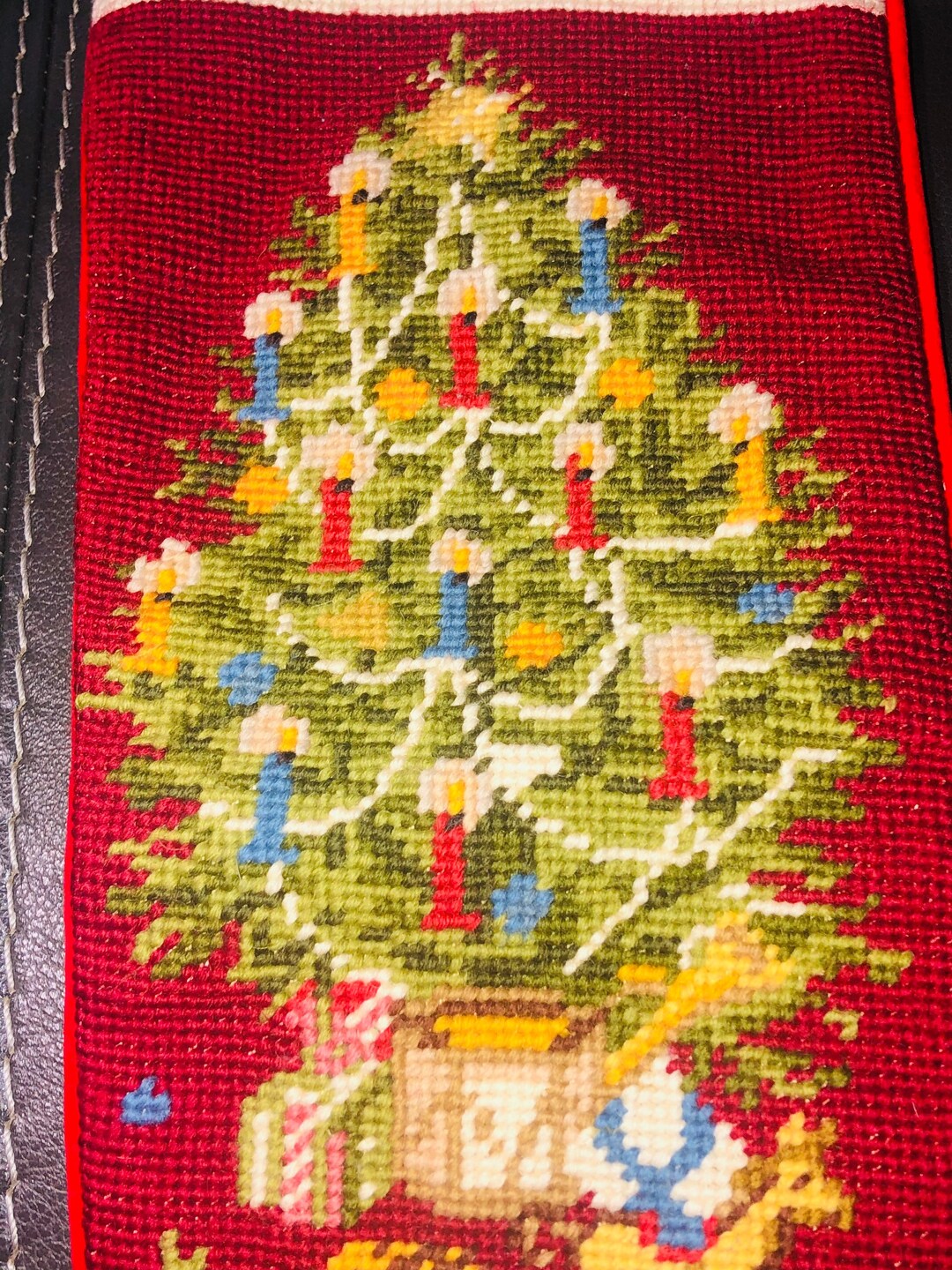 Glorious Christmas Tree Needlepoint Christmas Tree Stocking Etsy