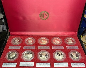 Vintage Sterling Silver Proofs of the 1st-10th Series III Commemorative Coin Set NCS