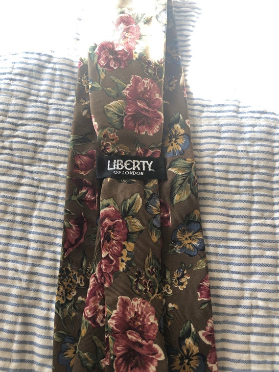 Rose Flower Graphic Mens Tie by Liberty of London… - image 3