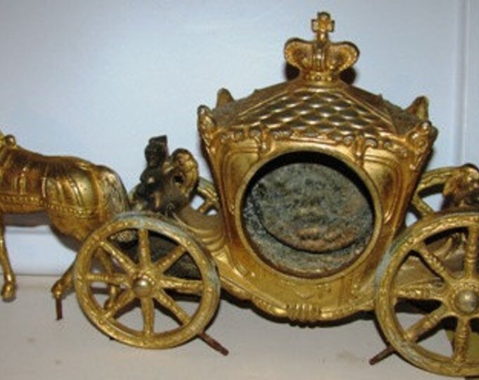 Vintage 1960's Horse & Carriage Clock Frame Cinderella Etsy