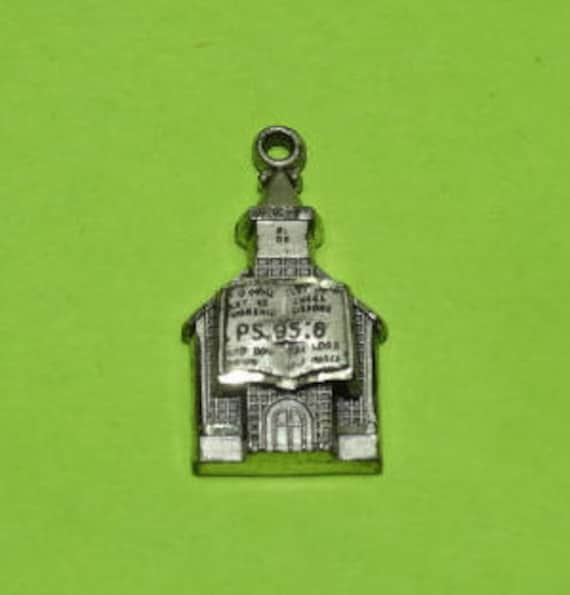 Sterling Silver Church Charm Baptist Church Charm,