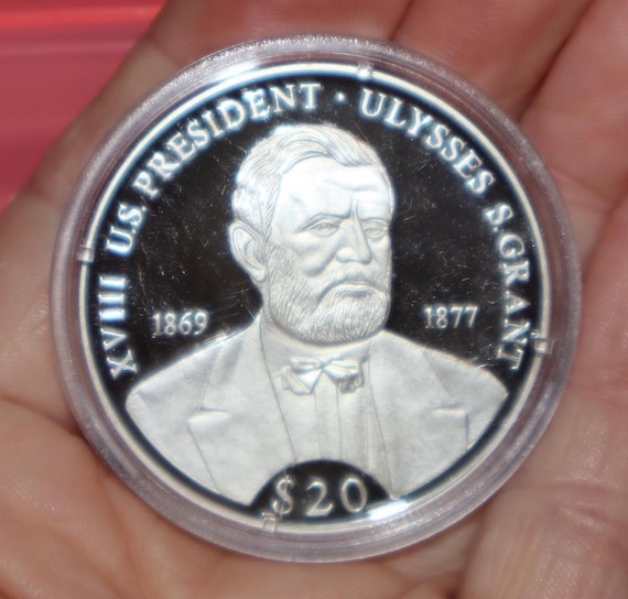 2000 Ulysses S. Grant .999 Silver Coin: Republic of Liberia