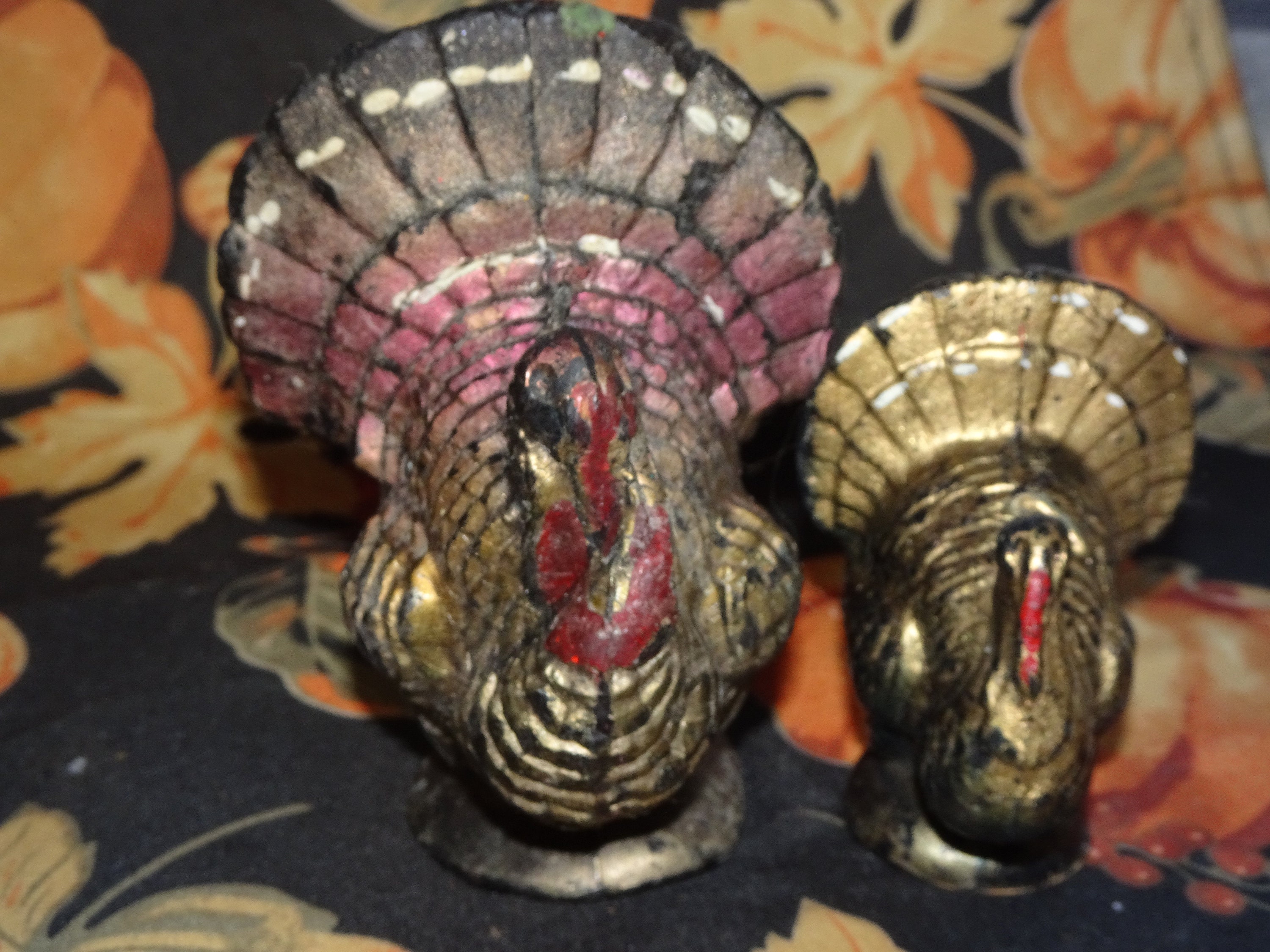 Vintage Gurely Turkey Candles 2 Large Turkey Small Turkey Etsy