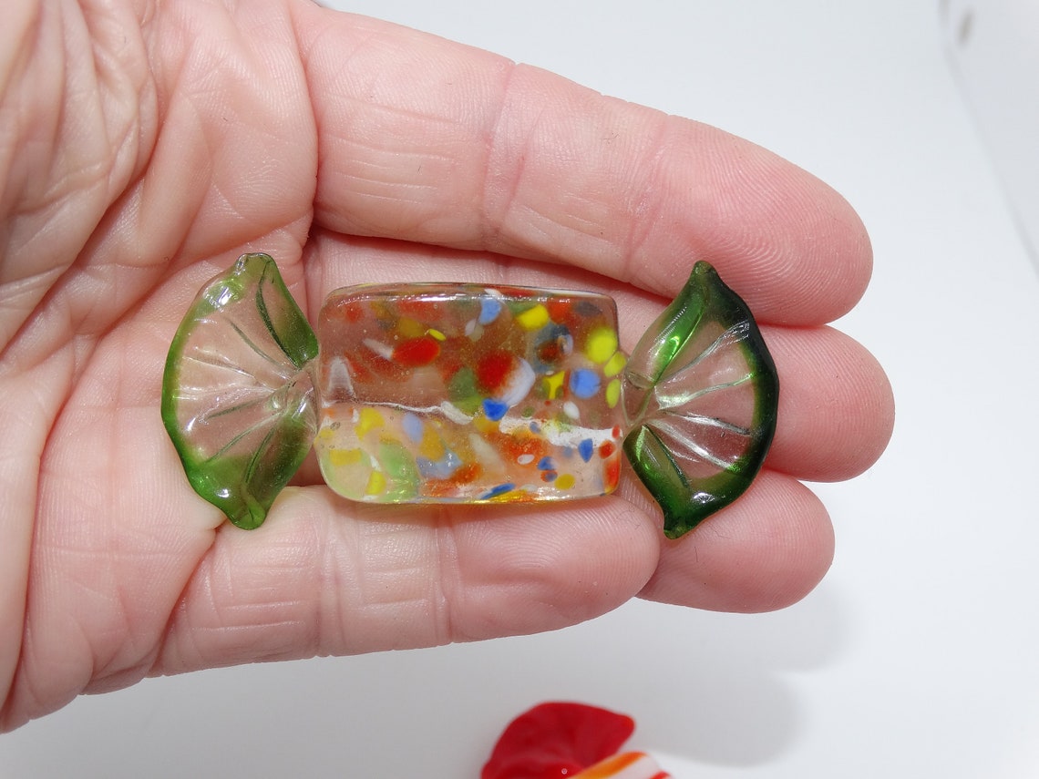 Vintage Glass Wrapped Candy Murano Glass Candy Holiday Etsy
