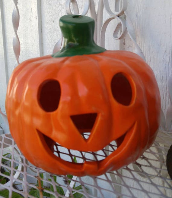 Pumpkin JackOLantern Tea Light Halloween Decor Spooky / Etsy