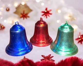 Vintage MCM Plastic Christmas Bell: Atomic Holiday Tree Decoration - Lot #39B