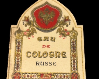 Vintage French Perfume Label Gau de Cologne Triple Superieurre Cologne Label - Lot #3