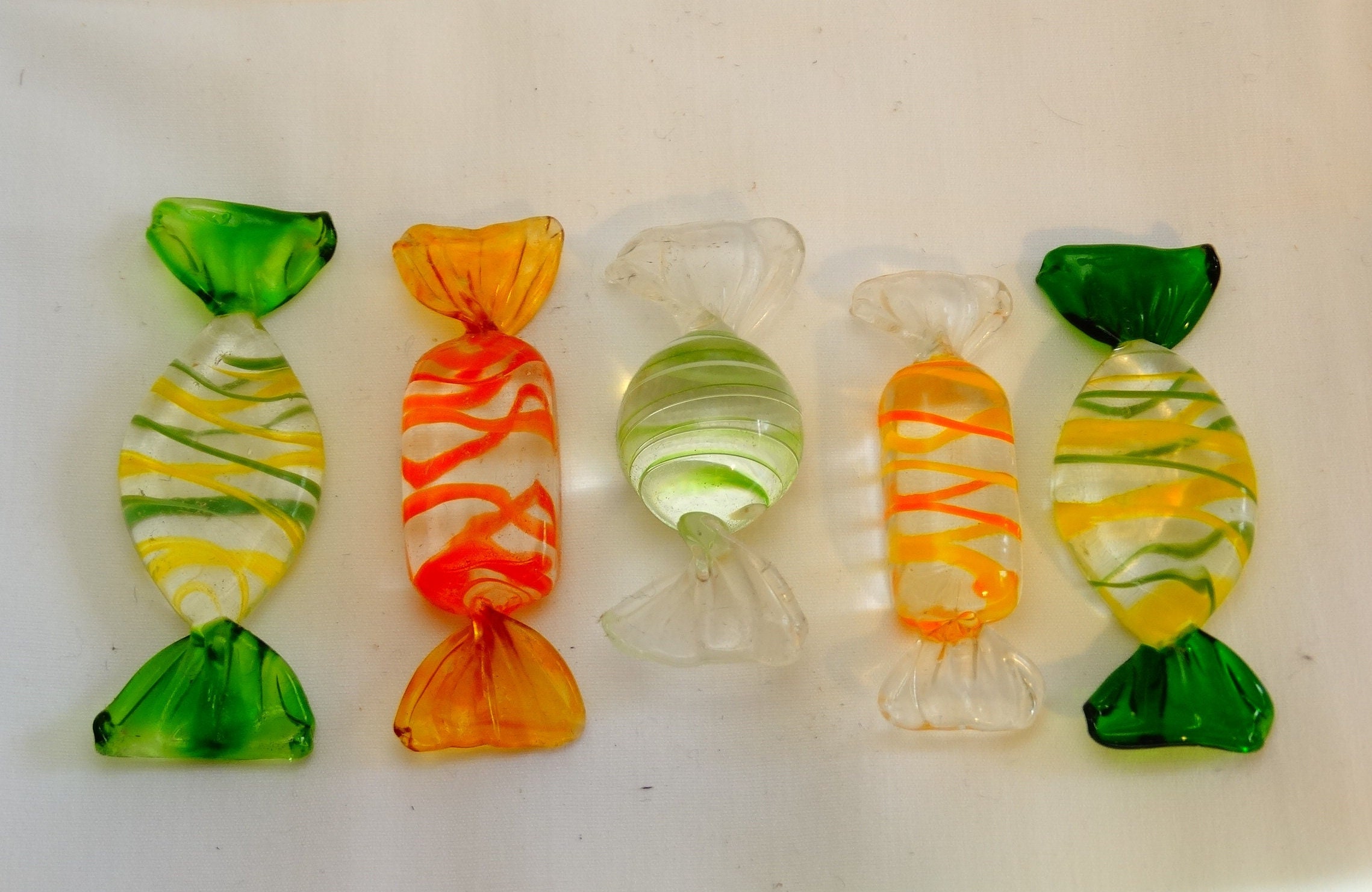 Vintage Glass Wrapped Candy Murano Glass Candy Holiday