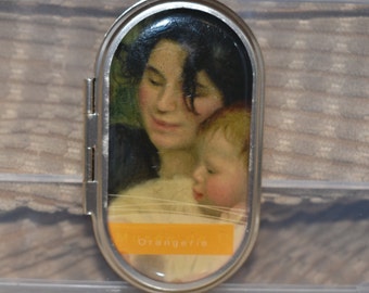 Vintage Mothers & Child Pocket Mirror, Double Mirror, Mothers Day Pocket Mirror