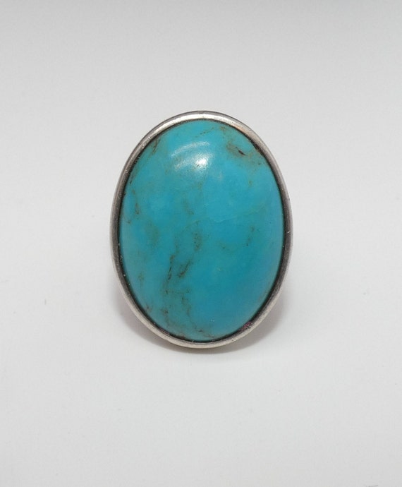 Vintage Whitney Kelly Sterling & Turquoise Ring, S