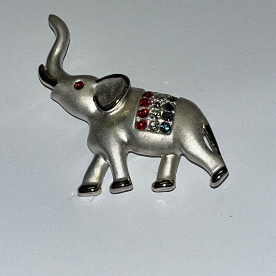 Vintage Republican Elephant Pin, Gray Elephant, R… - image 4
