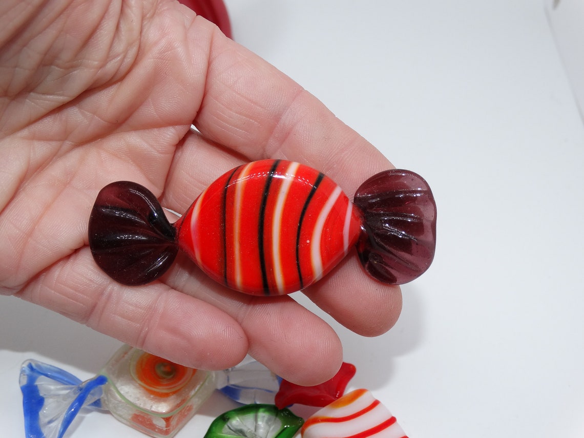 Vintage Glass Wrapped Candy Murano Glass Candy Holiday Etsy