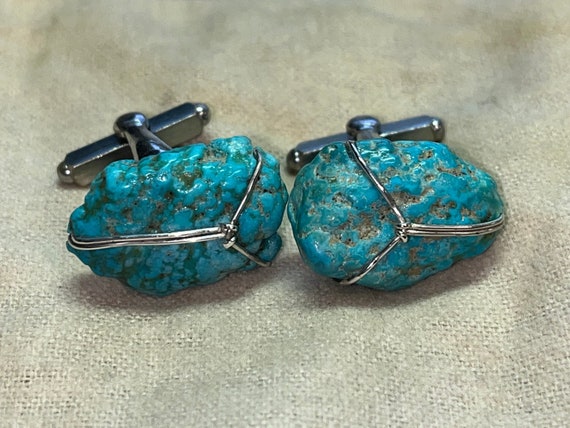 Beautiful Raw Turquoise, Teal Colored Turquoise N… - image 1