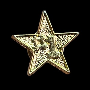 Vintage Order of Eastern Star #1 Gold Lapel Pin: Masonic Jewelry