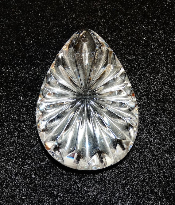 Vintage Waterford Crystal Pendant Necklace, Teardr