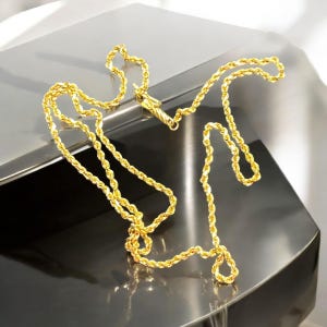 Vintage 14K Yellow Gold Rope Chain Necklace – 18&quot; – 4.9 Grams – Lot #Z11