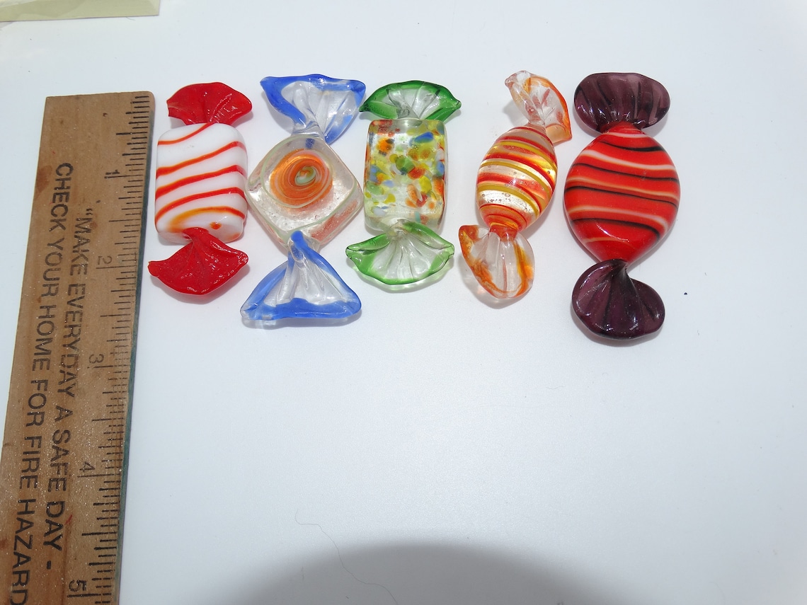 Vintage Glass Wrapped Candy Murano Glass Candy Holiday Etsy
