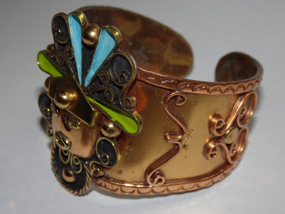 Mexico Warrior Cuff Bracelet – Copper, Brass, and… - image 2