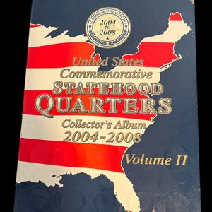 U.S. Commemorative State Quarters Collector&#39;s Album Vol. 2 2004 Series  w/ Coins