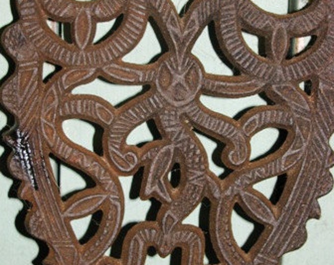 Vintage 1948 Cast Iron Hot Plate Holder Trivet Initials J. Z. Etsy