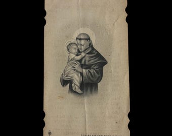 1957 St Anthony Holy Card Memorial Funeral Card Anthony J Landry Earthman Funerals