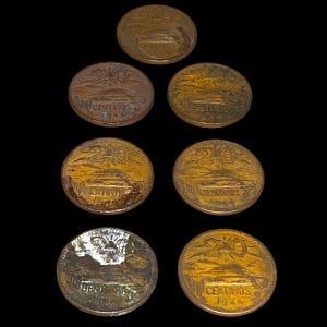 Vintage 1944 Mexico 20 Centavos Coin Old Patina Collectible Coin Money Estados Unidos Mexicanos Panchosporch, sold individually