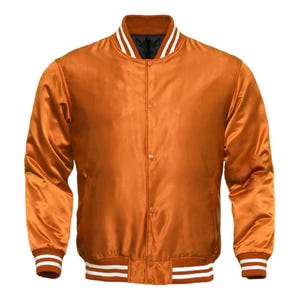 Custom Satin Baseball Jacket, Varsity Letterman Bomber, Lightweight Embroidered Fashion Jackets, Made To Order Size, Color And Design