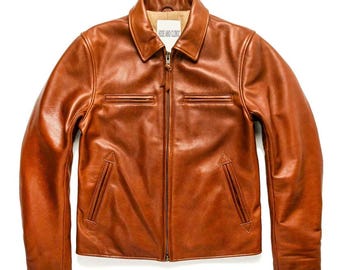 Original Slim fit Motorcycle Biker Brown Mens Real Leather Jacket, Genuine Lamb Leather Biker Jacket for Men, Best Leather Winter Jacket Men