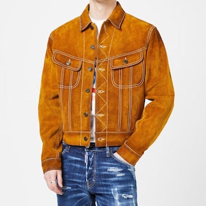 Classic Handmade Stylish Suede Leather Jackets for Perfect Men Premium Quality Stylish Outerwear Jackets Comfort & Elegance in Every Stitch