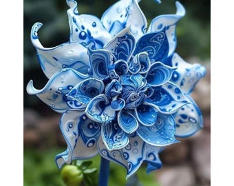 希少なブルーロイヤルダリアの花の種 観賞用園芸植物の種