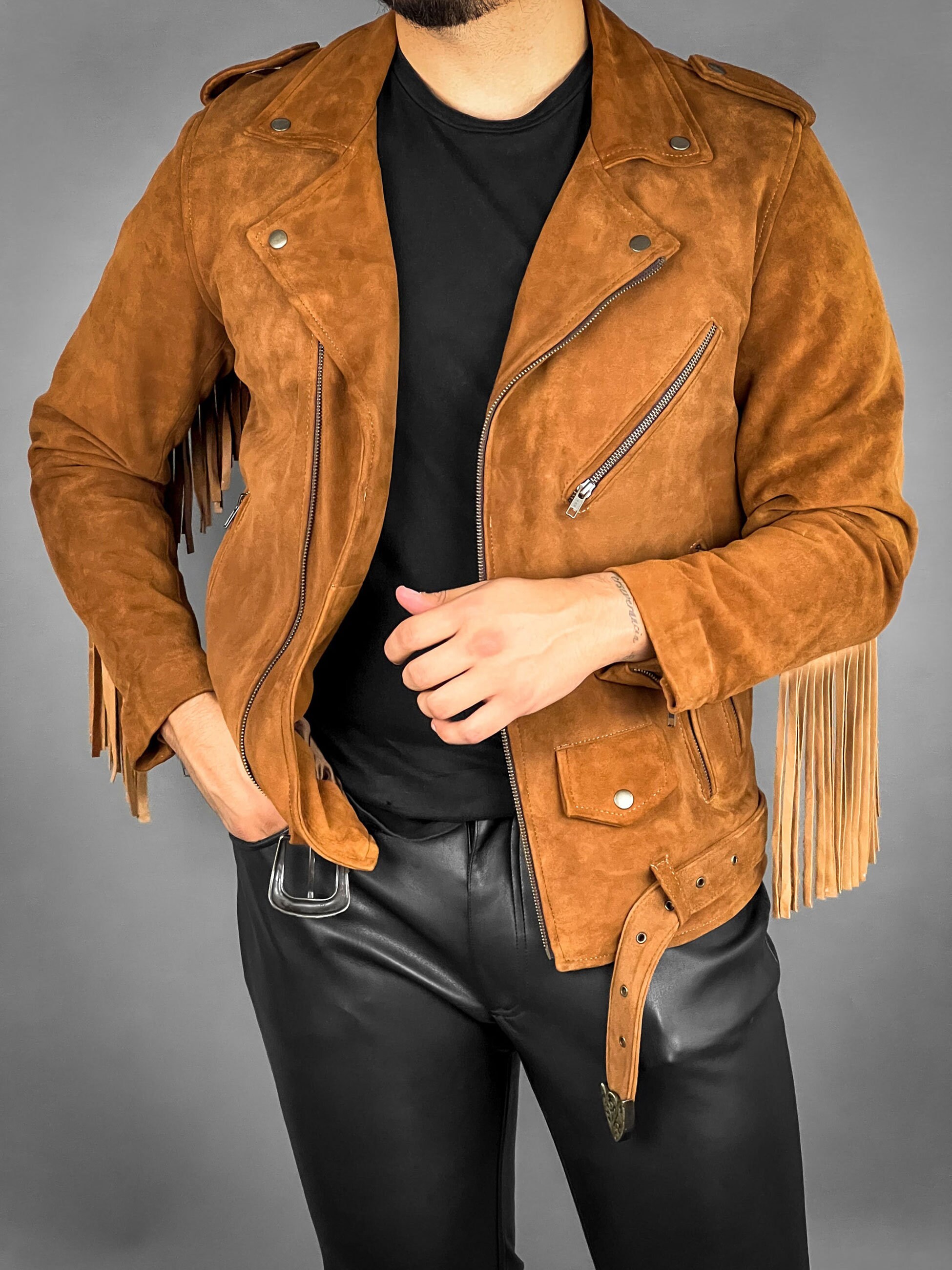 Ameri Fringe Vest Set Suede Jacket | eBay