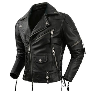 Men's Handmade Motorcycle Vintage Café Racer Biker Black Real Leather Jacket  Men Antique Motorcycle Real Leather Jacket, Biker Club Jacket