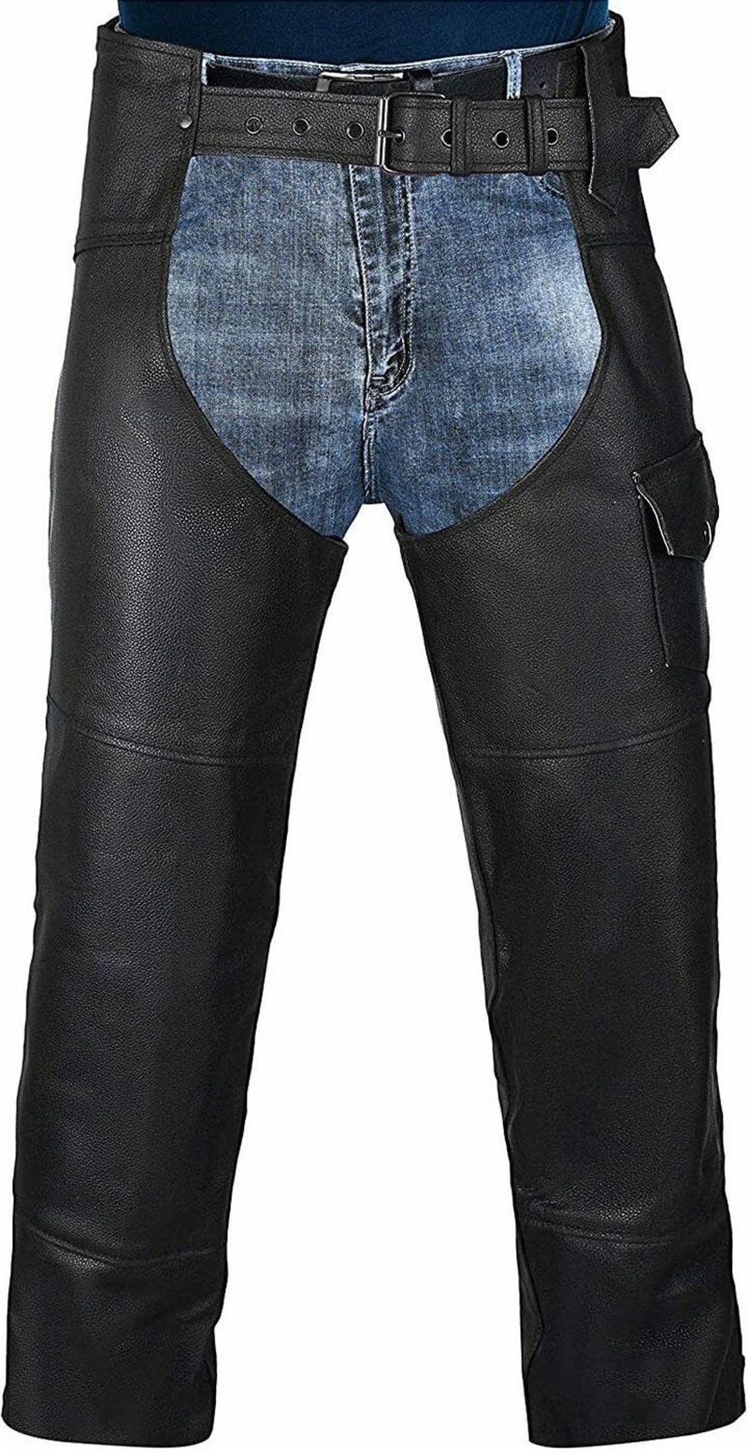 Universal Rider Chaps Unisex Motorcycle Leather Handmade Chaps Unisex Biker Leather Chaps ...
