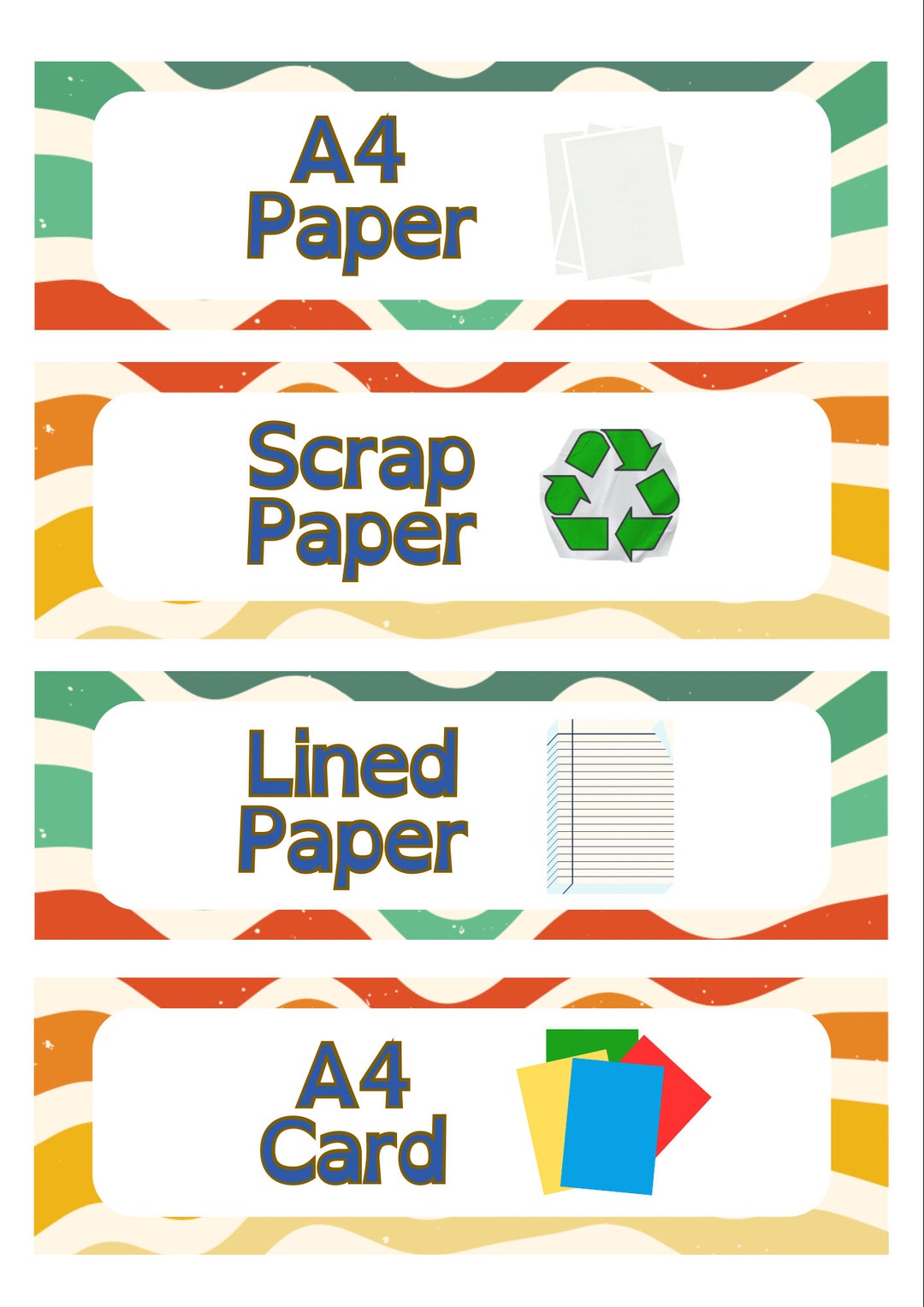 Instant Display Labels Editable Classroom Tray Labels - Etsy