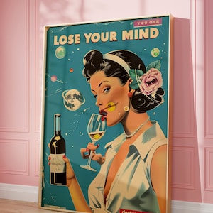 Lose Your Mind Vintage Poster, Lose Your Mind Print, Vintage Music-Inspired Wall Art, Retro Poster Print, Music Retro Poster, y2k art, home