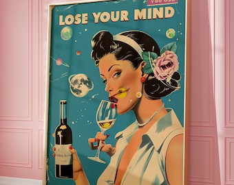 Lose Your Mind Vintage Poster, Lose Your Mind Print, Vintage Music-Inspired Wall Art, Retro Poster Print, Music Retro Poster, y2k art, home